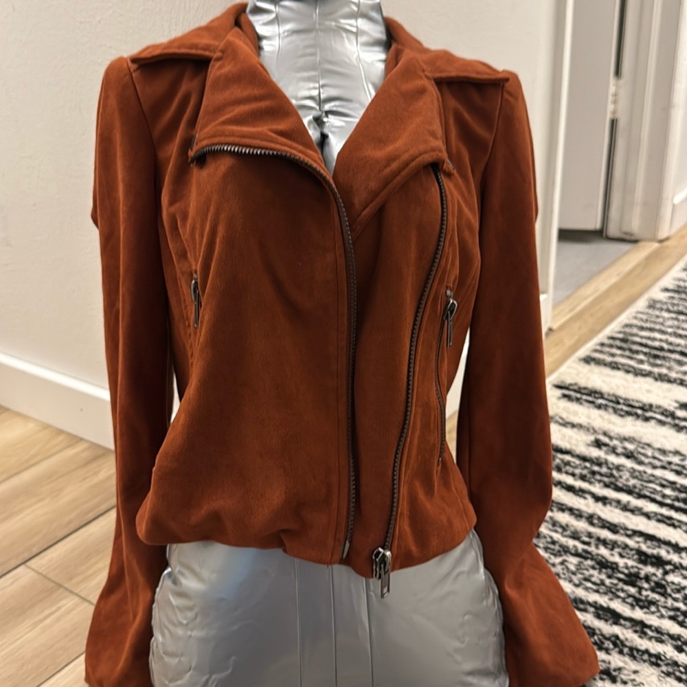 ASTR The Label Suede Moto Jacket